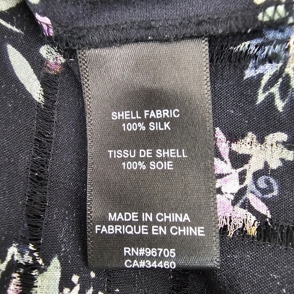 Rebecca Taylor Jewel Paisley 100% Silk Long Sleeve Blouse Size 4 - Picture 14 of 16